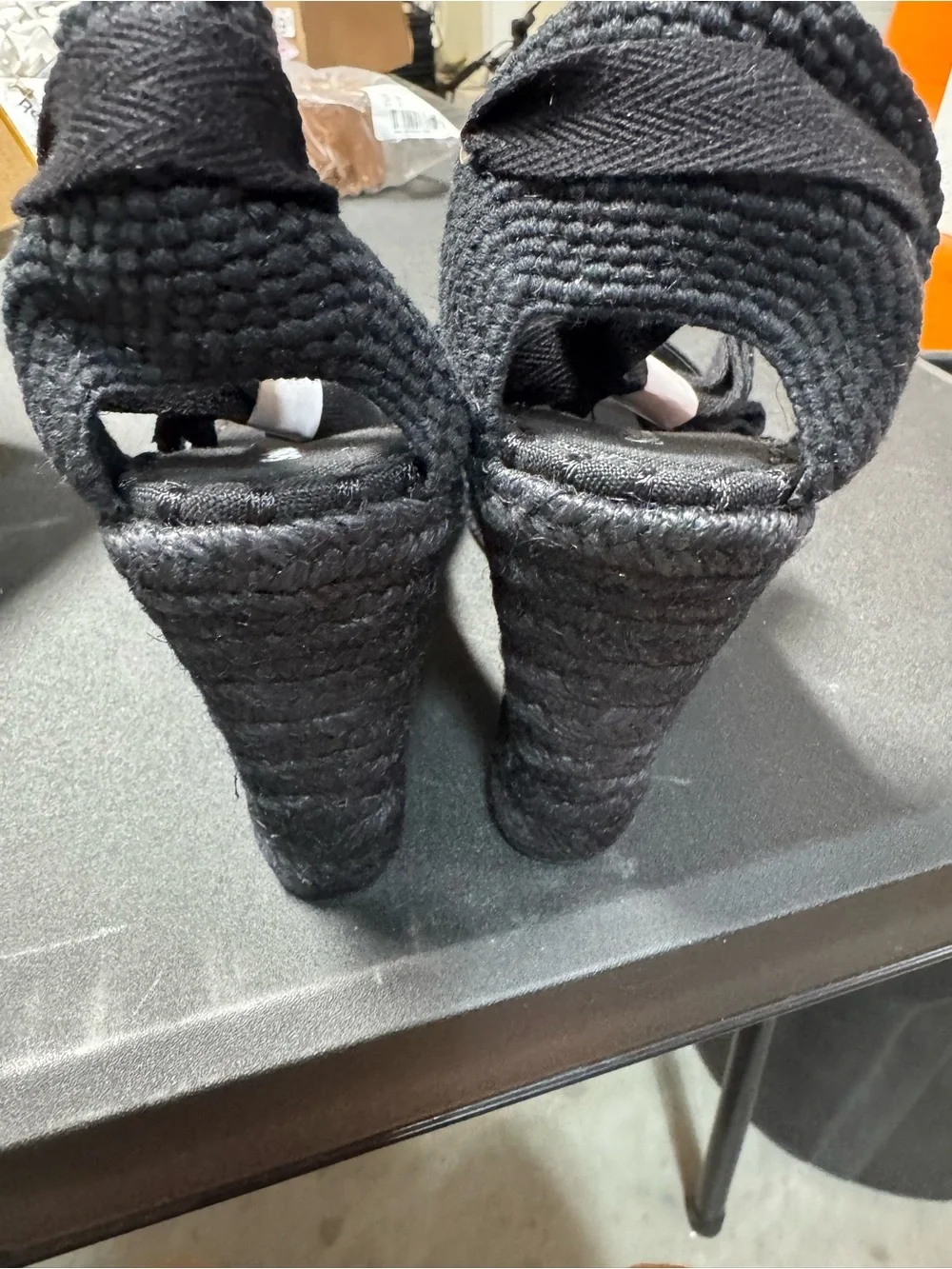 Soludos The Capri Wedge Espadrille Noche Black Size 6 New